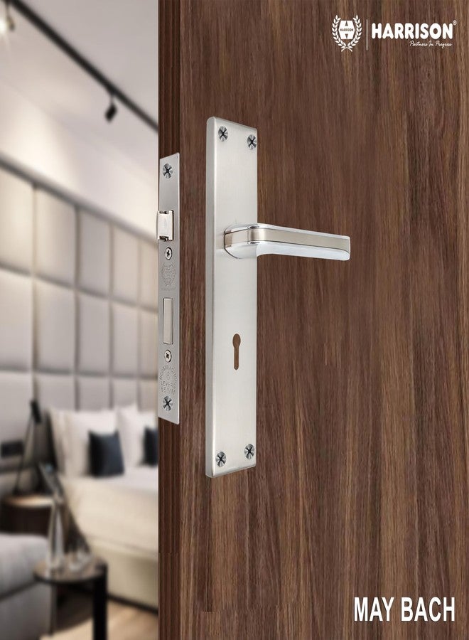 Harrison May Bach-95607 Sleek Stainless Steel 8inch Mortise Door Handle and 65mm Lock Set with CP Matt Finish Door Locks for Main Door, Suitable for Office/Hotel/Home - Image 2